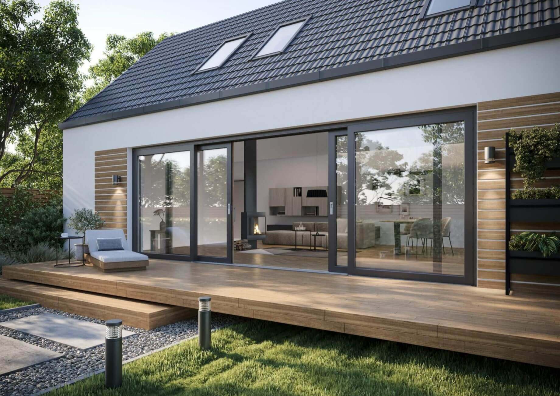 Drzwi tarasowe aluminiowe